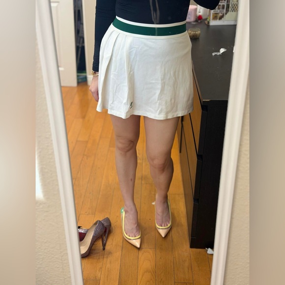 Adidas White A-Line Skirt with Green Details - Picture 3 of 6